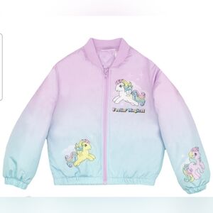 My Little Pony Pastel Pink and Light Blue Puffer Jacket